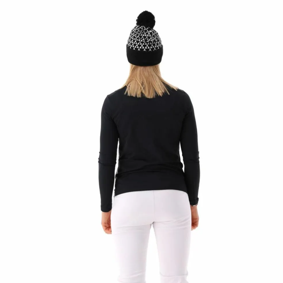 Gedruckter Stehkragenpullover aus Softech für Damen