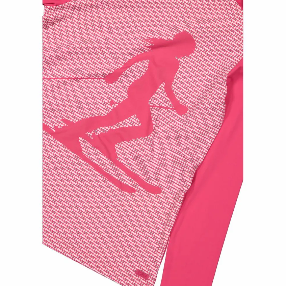 Gedruckter Stehkragenpullover aus Softech für Damen