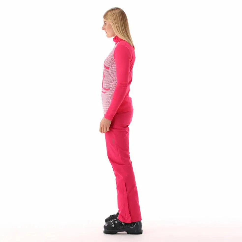 Gedruckter Stehkragenpullover aus Softech für Damen