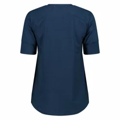Gemustertes technisches T-Shirt mit kurzen Ärmeln für Damen