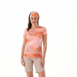 Gemustertes technisches T-Shirt mit Cool Menthol Boost für Damen