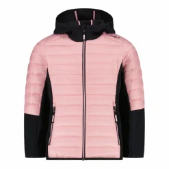 Gepolsterte Hybridjacke für Mädchen mit Kapuze