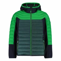 Gepolsterte Hybridjacke für Jungen mit Kapuze