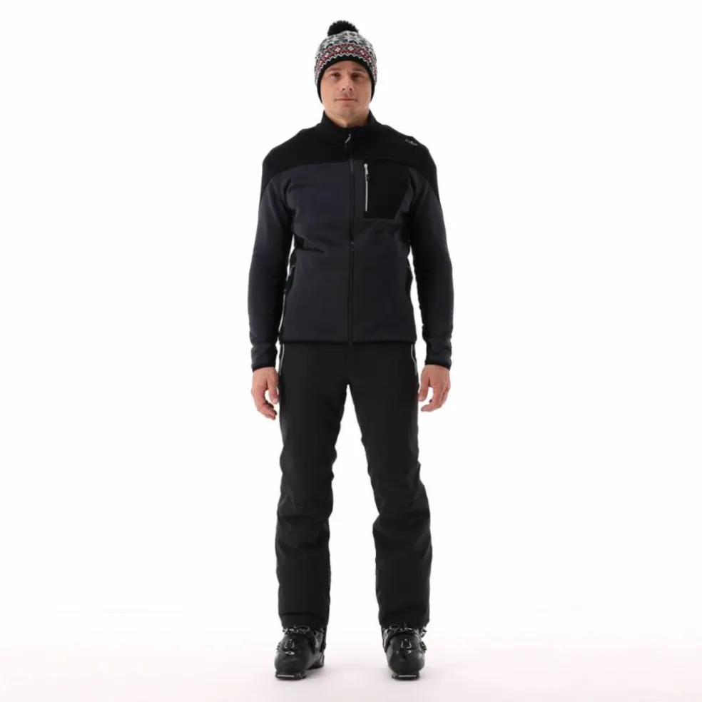 Grid-Tech-Fleecejacke für Herren mit Color Blocking