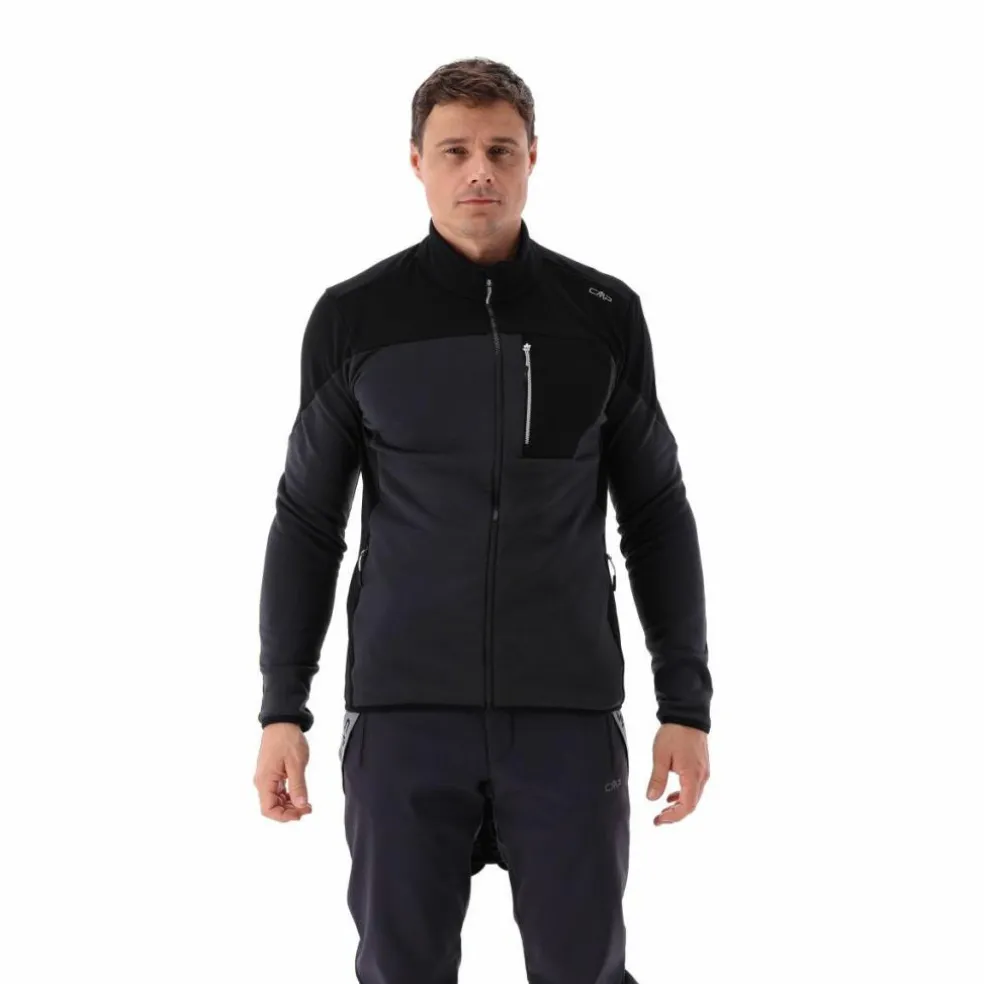 Grid-Tech-Fleecejacke für Herren mit Color Blocking