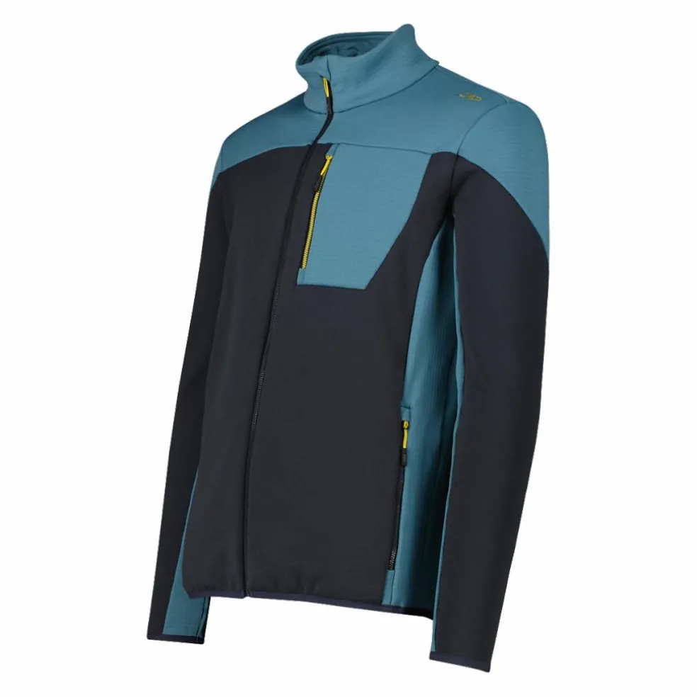 Grid-Tech-Fleecejacke für Herren mit Color Blocking