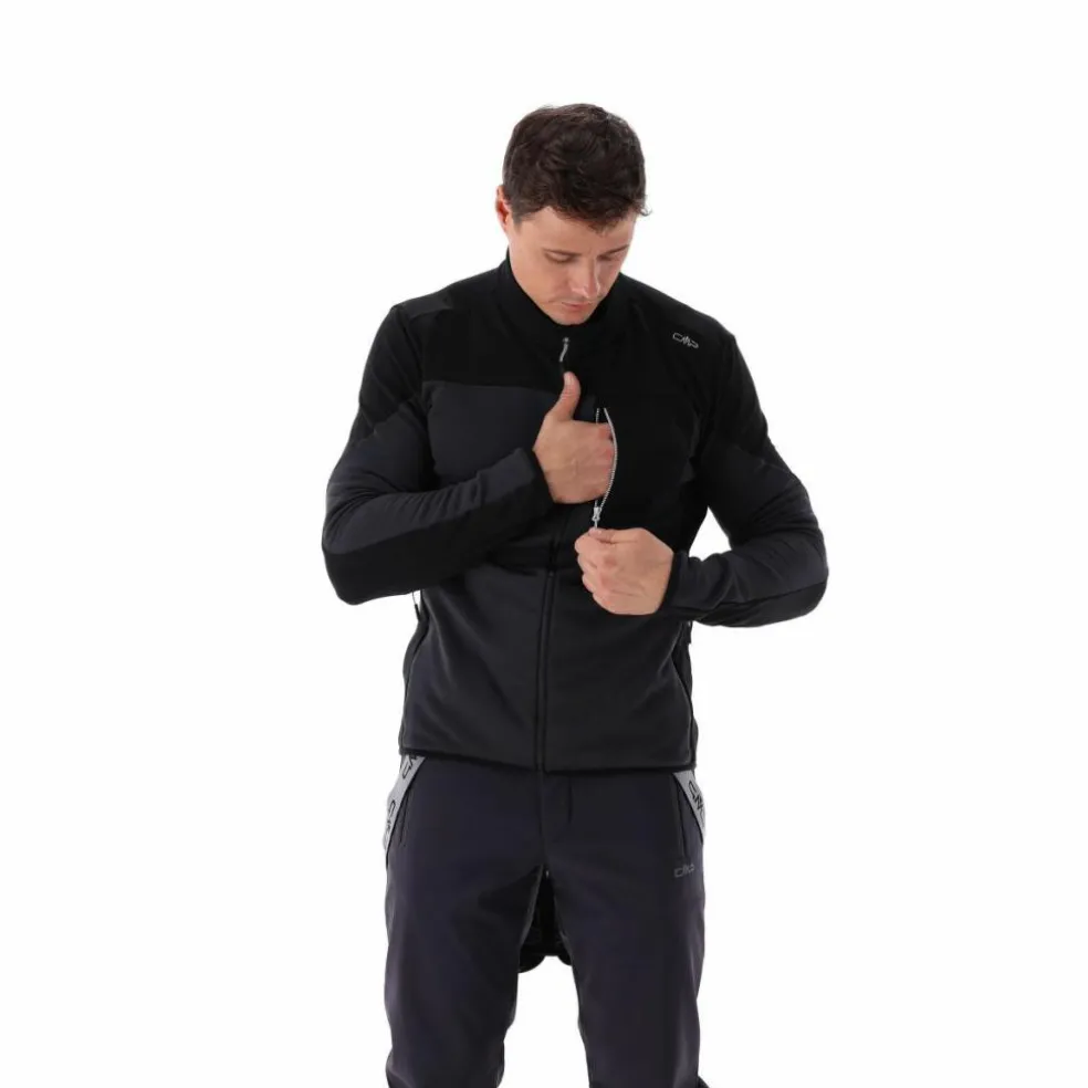 Grid-Tech-Fleecejacke für Herren mit Color Blocking