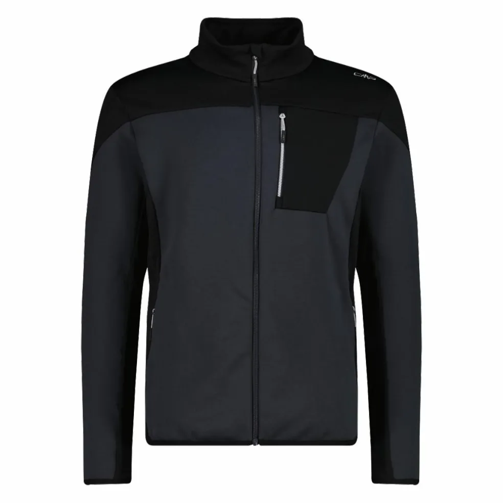 Grid-Tech-Fleecejacke für Herren mit Color Blocking