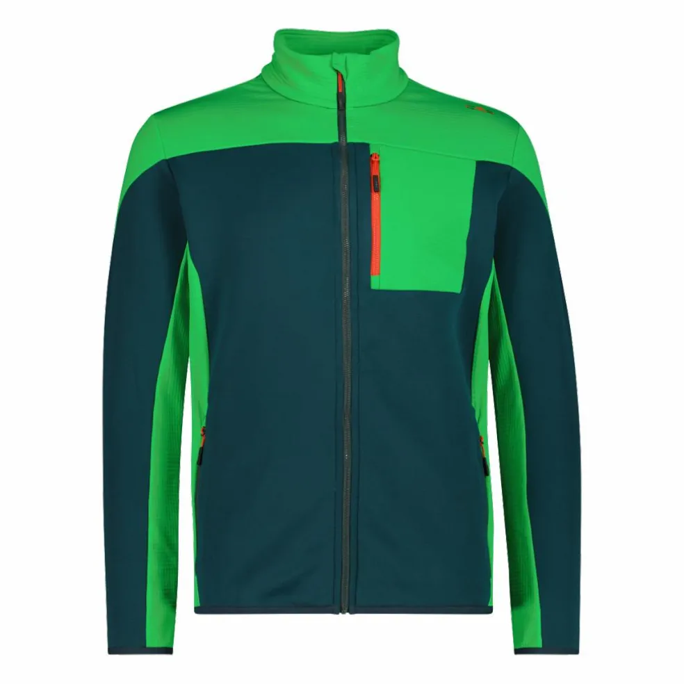Grid-Tech-Fleecejacke für Herren mit Color Blocking