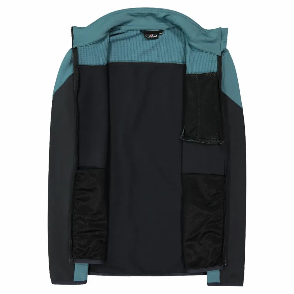 Grid-Tech-Fleecejacke für Herren mit Color Blocking