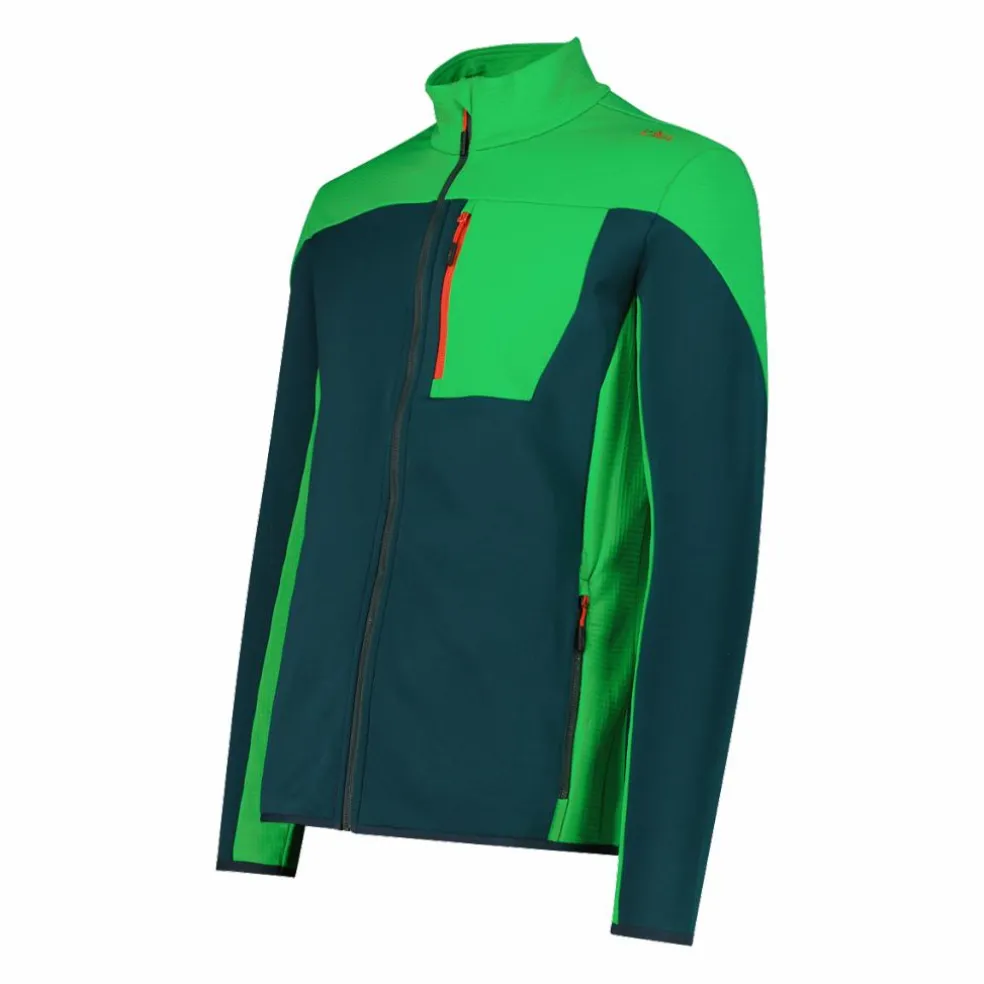 Grid-Tech-Fleecejacke für Herren mit Color Blocking