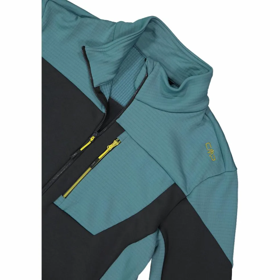 Grid-Tech-Fleecejacke für Herren mit Color Blocking