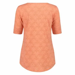 Halbtransparentes Kurzarm-T-Shirt für Damen