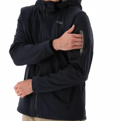 Herren Jacke aus Light Softshell mit abnehmbarer Kapuze
