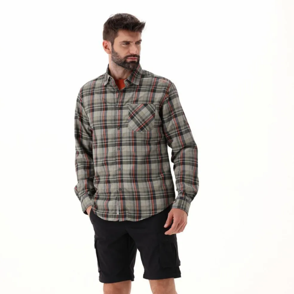 Herren Langarm-Hemd mit Karomuster