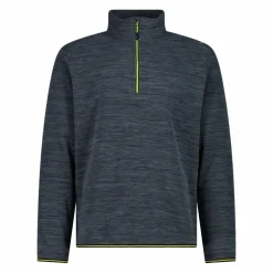 Herren Melange Arctic Fleece Rollkragenjacke mit halbem Reißverschluss