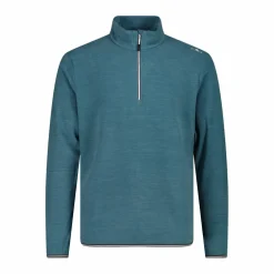 Herren Melange Arctic Fleece Rollkragenjacke mit halbem Reißverschluss