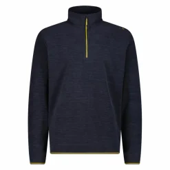 Herren Melange Arctic Fleece Rollkragenjacke mit halbem Reißverschluss