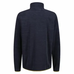 Herren Melange Arctic Fleece Rollkragenjacke mit halbem Reißverschluss