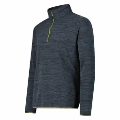 Herren Melange Arctic Fleece Rollkragenjacke mit halbem Reißverschluss