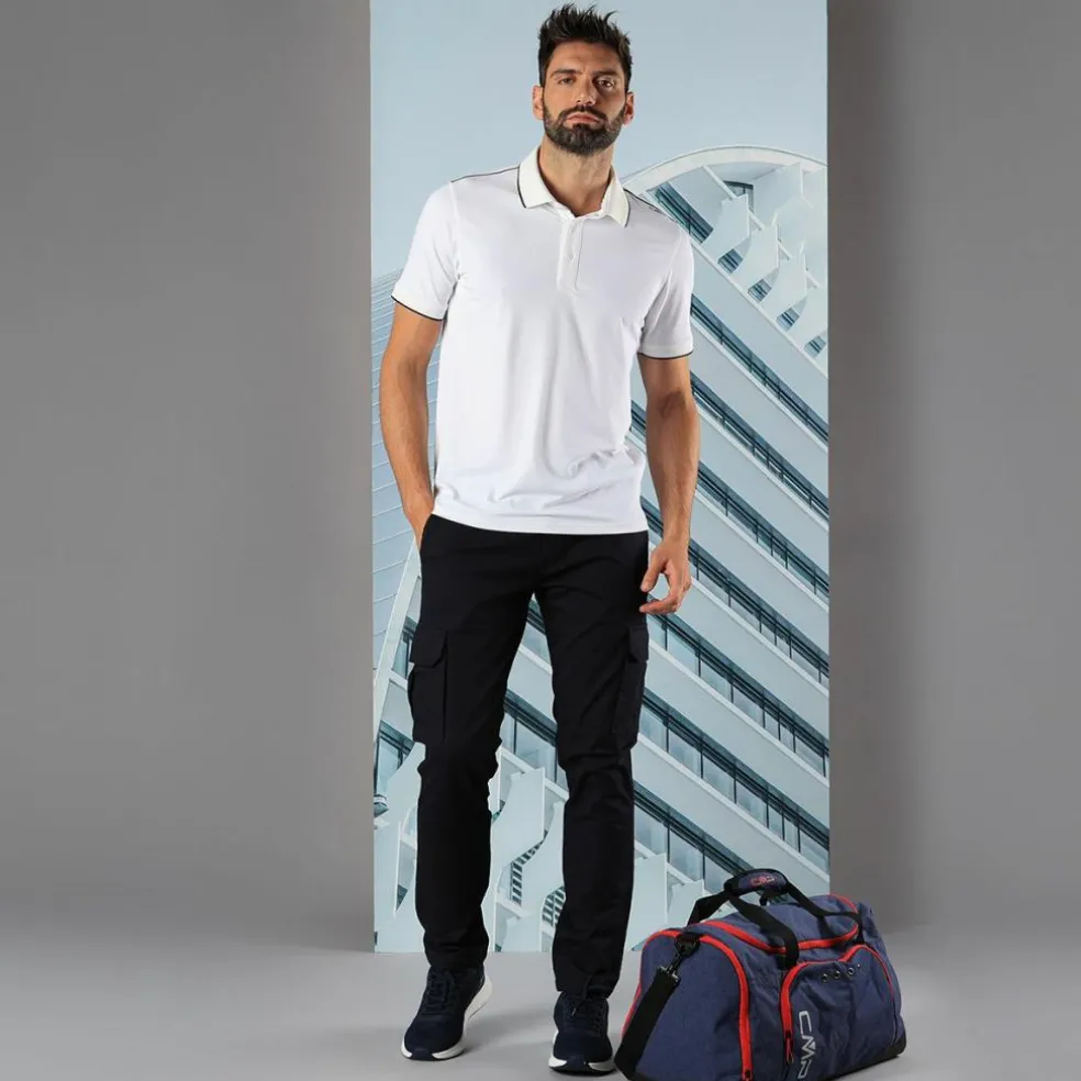 Herren Polohemd aus stretch polyester und Modal