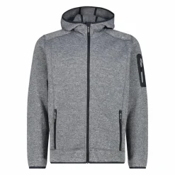 Herren schweres Fleecejacke Knit-Tech in melierter Optik mit Kapuze