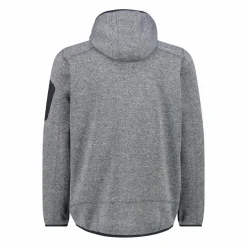 Herren schweres Fleecejacke Knit-Tech in melierter Optik mit Kapuze