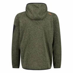 Herren schweres Fleecejacke Knit-Tech in melierter Optik mit Kapuze