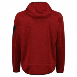 Herren schweres Fleecejacke Knit-Tech in melierter Optik mit Kapuze