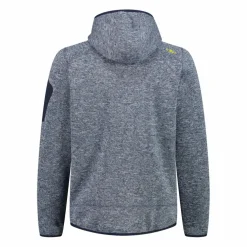 Herren schweres Fleecejacke Knit-Tech in melierter Optik mit Kapuze