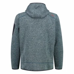 Herren schweres Fleecejacke Knit-Tech in melierter Optik mit Kapuze