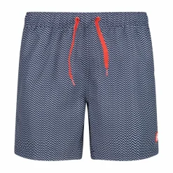 Herren-Badeshorts mit geometrischem Muster