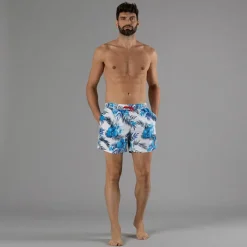 Herren-Boxer-Badeanzug mit tropische Fantasie