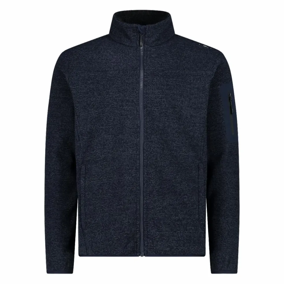 Herren-Fleece Jacquard-Knit-Tech mit Rautenmuster