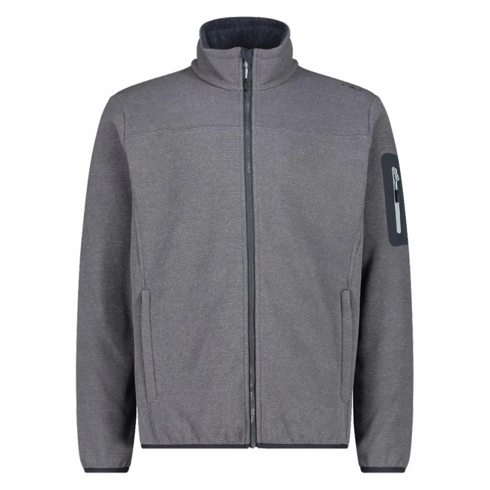 Herren-Fleece Jacquard-Knit-Tech mit Rautenmuster