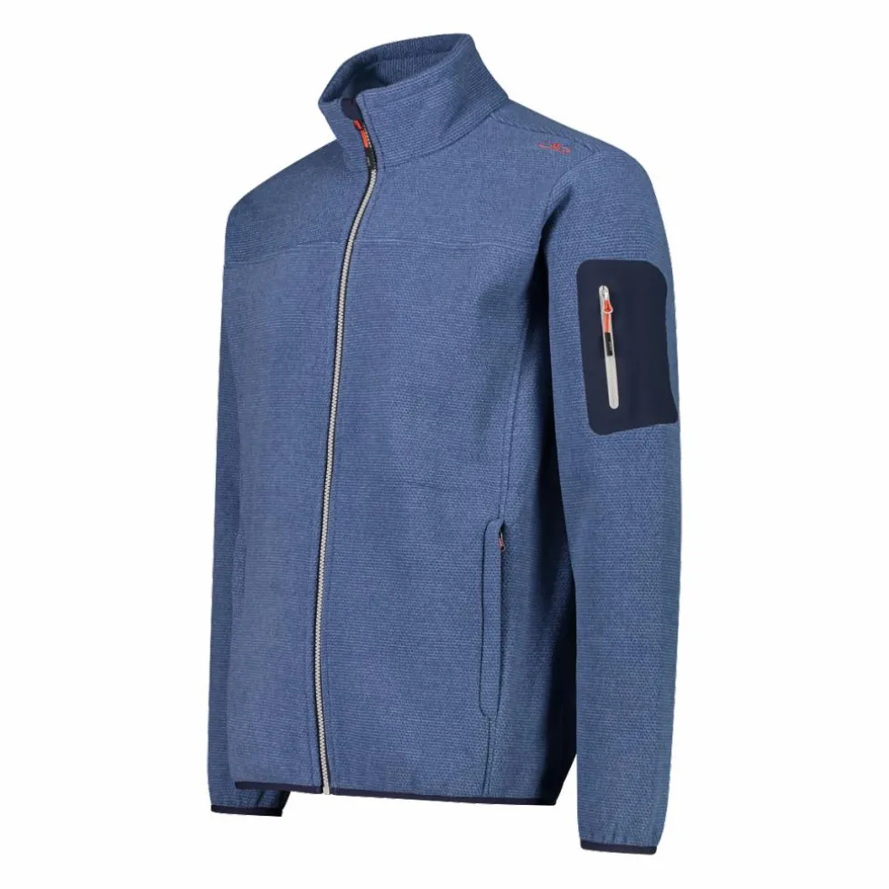 Herren-Fleece Jacquard-Knit-Tech mit Rautenmuster