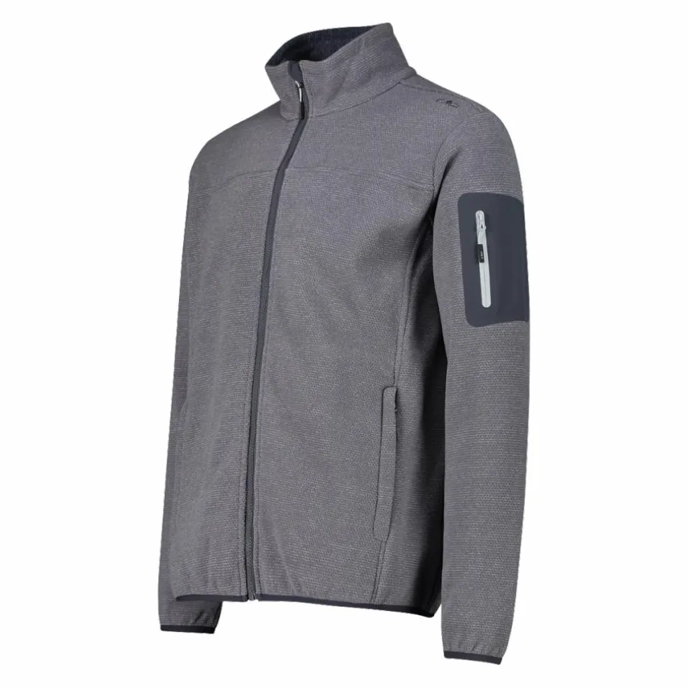 Herren-Fleece Jacquard-Knit-Tech mit Rautenmuster