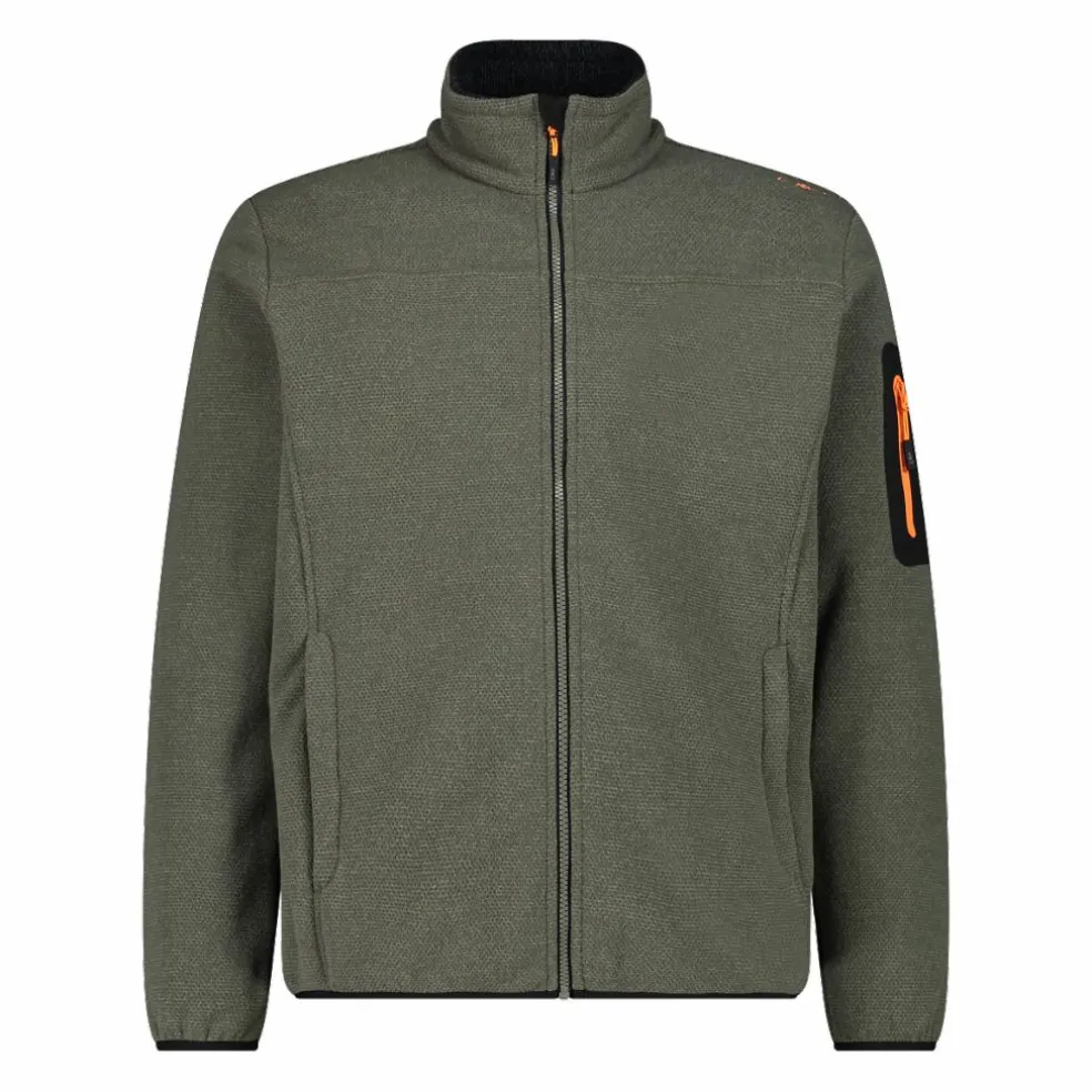 Herren-Fleece Jacquard-Knit-Tech mit Rautenmuster