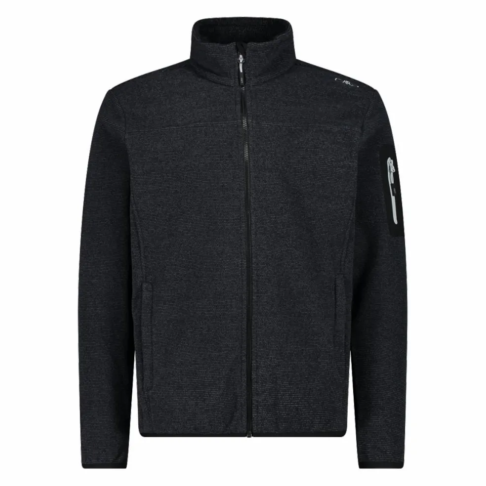 Herren-Fleece Jacquard-Knit-Tech mit Rautenmuster