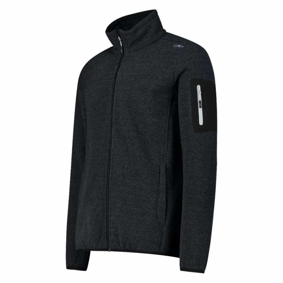 Herren-Fleece Jacquard-Knit-Tech mit Rautenmuster