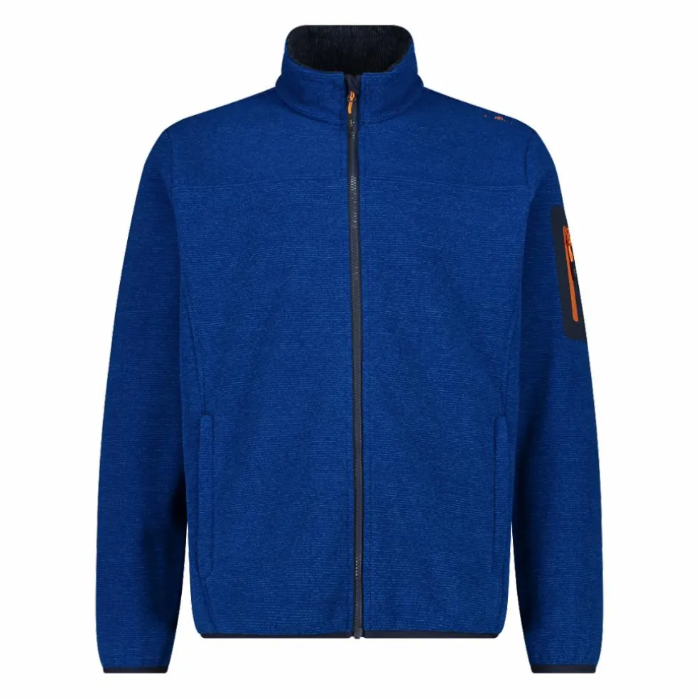 Herren-Fleece Jacquard-Knit-Tech mit Rautenmuster