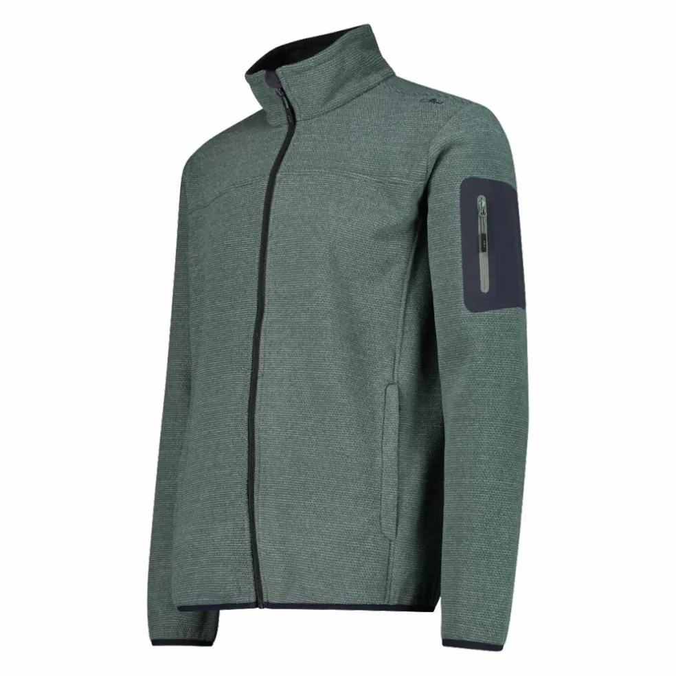 Herren-Fleece Jacquard-Knit-Tech mit Rautenmuster
