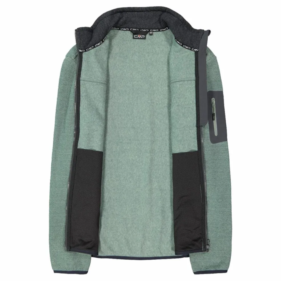 Herren-Fleece Jacquard-Knit-Tech mit Rautenmuster