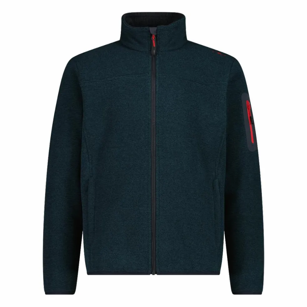 Herren-Fleece Jacquard-Knit-Tech mit Rautenmuster