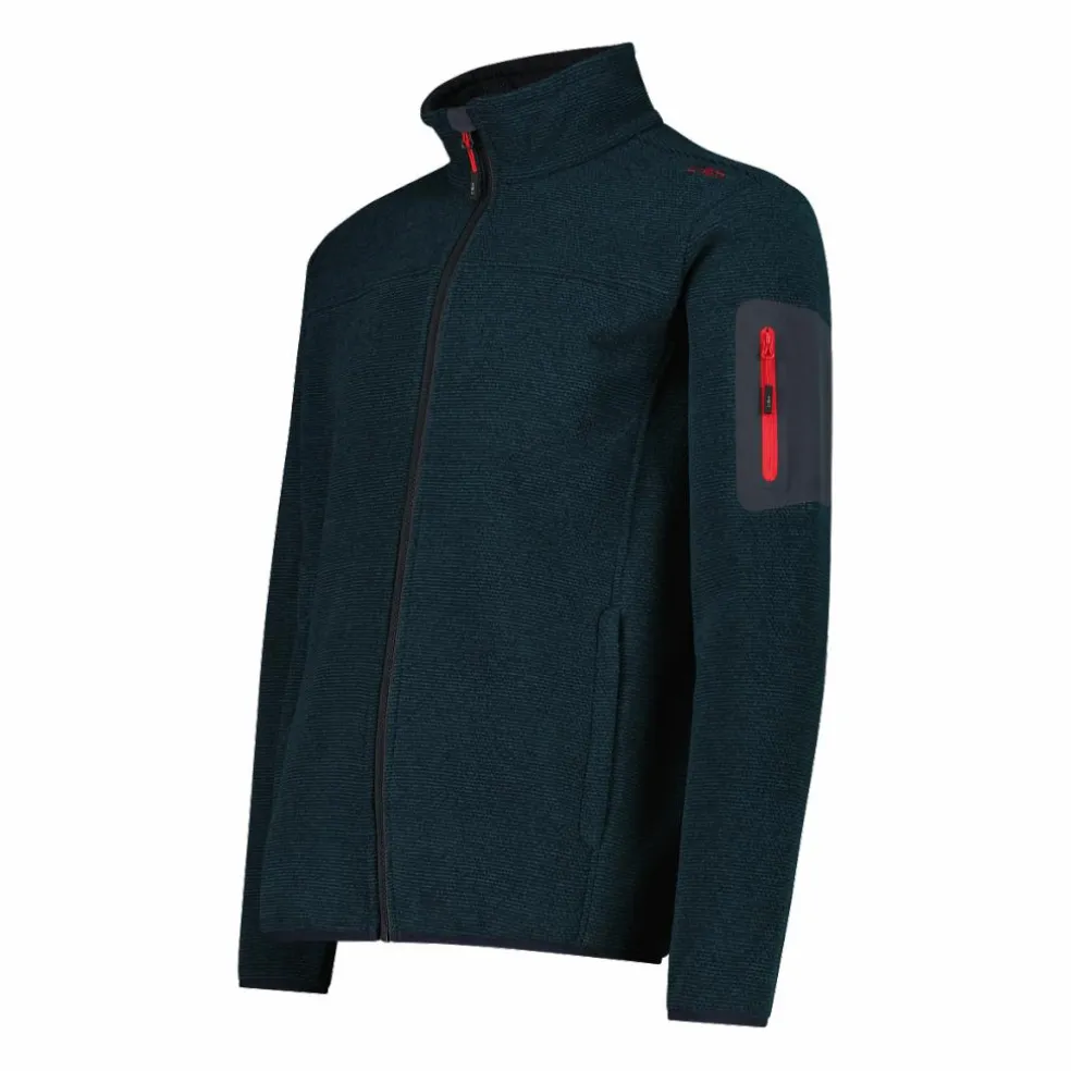 Herren-Fleece Jacquard-Knit-Tech mit Rautenmuster