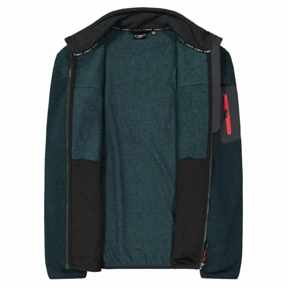 Herren-Fleece Jacquard-Knit-Tech mit Rautenmuster