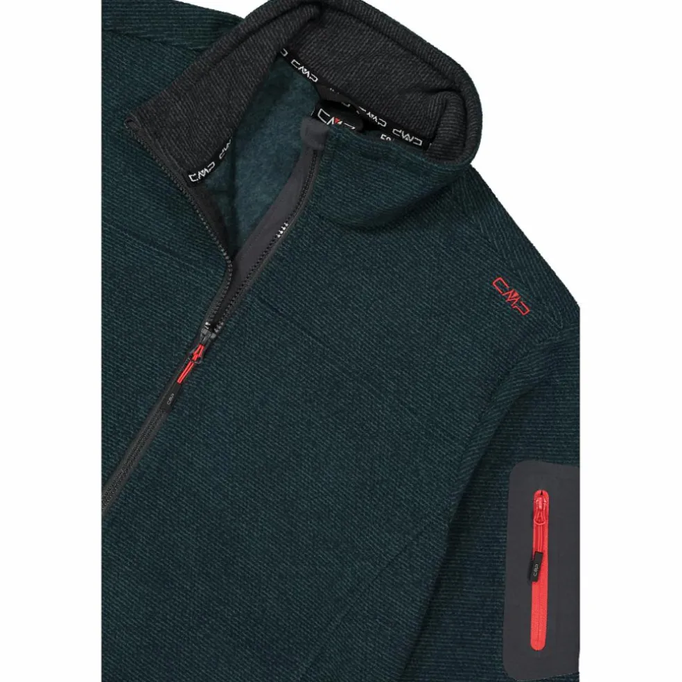 Herren-Fleece Jacquard-Knit-Tech mit Rautenmuster