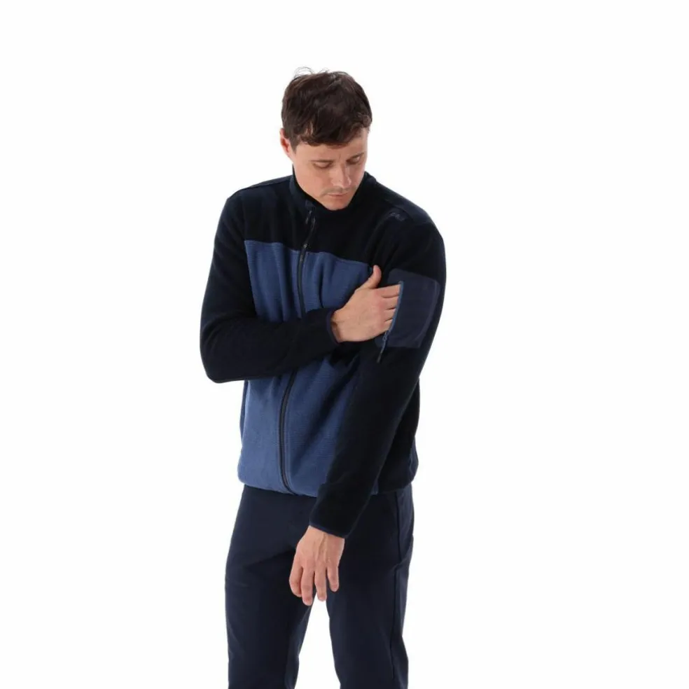 Herren-Fleece Jacquard-Knit-Tech mit Rautenmuster