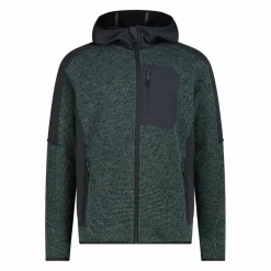 Herren-Fleecejacke mit Reißverschluss aus Knit Tech mit Kapuze