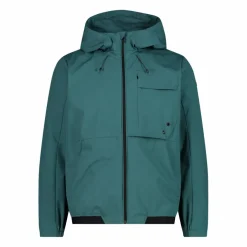 Herrenjacke mit fest angebrachter Kapuze